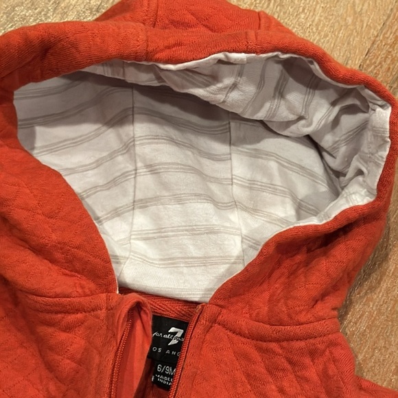 7 for All Mankind • Orange zip up hoodie • 6 - 9 months - Picture 4 of 8